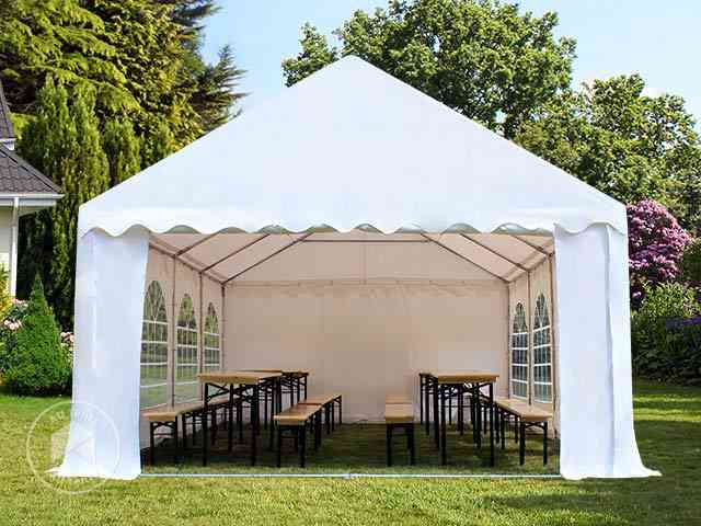 PVC Party Tent 13x26 White, incl. ground bar (7200) | All Tents