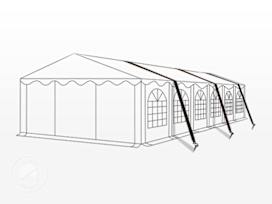 Tie-Down Kit  with 66ft Ratchet Straps (3) + Ground Stakes  (6) for soft  ground