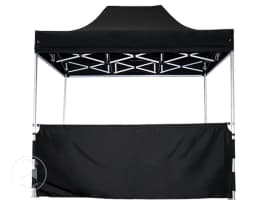 10 ft Half-Height Sidewall for Pop-Up Canopies - PREMIUM & PROFESSIONAL, Black