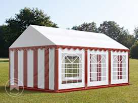 13x20 ft Party Tent, PVC 700, Red-White 13x20 ft Party Tent, PVC 700, Red-White