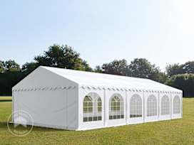 16x39 ft Party Tent w. Base Frame, PVC 750, White 16x39 ft Party Tent w. Base Frame, PVC 750, White