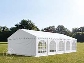 16x33 ft Party Tent w. Base Frame, PVC 750, White 16x33 ft Party Tent w. Base Frame, PVC 750, White