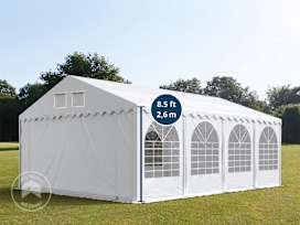 20x26 ft 8.5 ft Sides Party Tent w. Base Frame, PVC 800, White