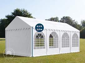 13x26 ft Party Tent w. Base Frame, PVC 800, White