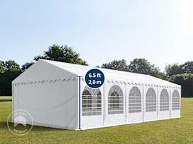 20x39 ft Party Tent w. Base Frame, PVC 800, White 20x39 ft Party Tent w. Base Frame, PVC 800, White