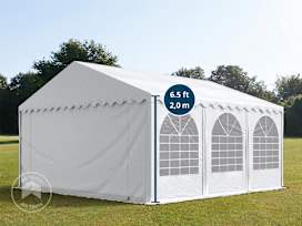 16x20 ft Party Tent w. Base Frame, PVC 800, White