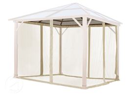 Mosquito Net (4-piece) for Gazebo Forest Deluxe, 10x10 ft, Champagne