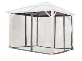 Mosquito Net (4-piece) for Gazebo Forest Deluxe, 10x10 ft, Gray