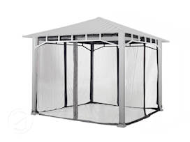 Mosquito Net (4-piece) for Gazebo Sunset Superior, 10x10 ft, Gray