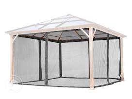 Mosquito Net (4-piece) for Gazebo Forest Deluxe, 13x13 ft, Gray