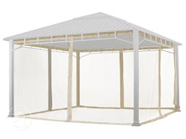 Mosquito Net (4-piece) for Gazebo Sunset Superior, 13x13 ft, Champagne