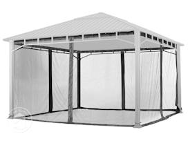 Mosquito Net (4-piece) for Gazebo Sunset Superior, 13x13 ft, Gray