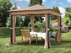 10x10ft Soft Top Gazebo Sunset Premium, Cappuccino