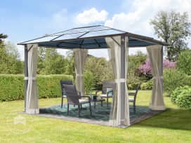 10x12ft Hardtop Gazebo Moonlight Deluxe, Cream