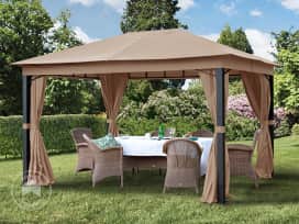 10x13ft Soft Top Gazebo Sunset Premium, Cappuccino