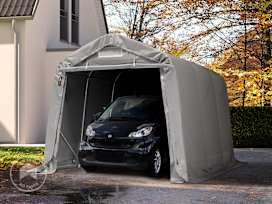 8x12 ft Carport Tent / Portable Garage, PVC 800, Gray