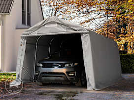 11x16 ft Carport Tent / Portable Garage, PVC 800, Gray
