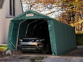 11x24 ft Carport Tent / Portable Garage, PVC 800, Dark Green 11x24 ft Carport Tent / Portable Garage, PVC 800, Dark Green