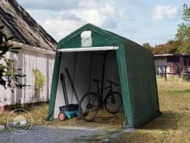 8x12 ft Carport Tent / Portable Garage, PE 450, Dark Green