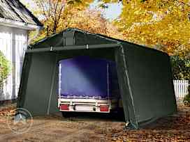 11x15 ft Carport Tent / Portable Garage – PE 600, Dark Green