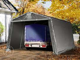 11x15 ft Carport Tent / Portable Garage – PE 600, Gray