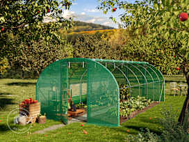 10x20x6.5 ft Tunnel Greenhouse, PE, Green