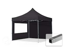 10x10 ft PES 700 Pop-Up Canopy ECONOMY Aluminum 1.3 in., incl. Sidewalls with Panorama Windows, Black 10x10 ft PES 700 Pop-Up Canopy ECONOMY Aluminum 1.3 in., incl. Sidewalls with Panorama Windows, Black