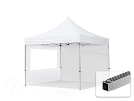 10x10 ft PES 700 Pop-Up Canopy ECONOMY Aluminum 1.3 in., incl. Sidewalls with Panorama Windows, White 10x10 ft PES 700 Pop-Up Canopy ECONOMY Aluminum 1.3 in., incl. Sidewalls with Panorama Windows, White