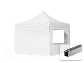 10x10 ft PES 700 Pop-Up Canopy ECONOMY Aluminum 1.3 in., incl. Sidewalls with Panorama Windows, White