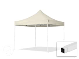 10x10 ft PES 700 Pop up canopy ECONOMY Steel 1.2 in., Cream