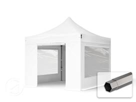 10x10 ft PES 750 Pop-Up Canopy PREMIUM Steel 1.6 in., incl. Sidewalls with Panorama Windows, White 10x10 ft PES 750 Pop-Up Canopy PREMIUM Steel 1.6 in., incl. Sidewalls with Panorama Windows, White
