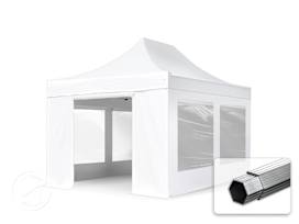 10x15 ft PES 800 Pop-Up Canopy PROFESSIONAL Aluminum 1.6 in., incl. Sidewalls with Panorama Windows, White