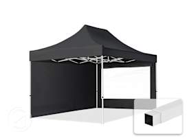 10x15 ft PES 700 Pop-Up Canopy ECONOMY Steel 1.2 in., incl. Sidewalls with Panorama Windows, Black 10x15 ft PES 700 Pop-Up Canopy ECONOMY Steel 1.2 in., incl. Sidewalls with Panorama Windows, Black