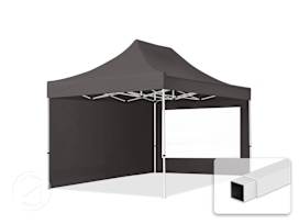 10x15 ft PES 700 Pop-Up Canopy ECONOMY Steel 1.2 in., incl. Sidewalls with Panorama Windows, Dark Gray 10x15 ft PES 700 Pop-Up Canopy ECONOMY Steel 1.2 in., incl. Sidewalls with Panorama Windows, Dark Gray