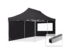 10x20 ft PES 700 Pop-Up Canopy ECONOMY Aluminum 1.3 in., incl. Sidewalls with Panorama Windows, Black 10x20 ft PES 700 Pop-Up Canopy ECONOMY Aluminum 1.3 in., incl. Sidewalls with Panorama Windows, Black
