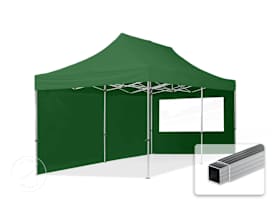 10x20 ft PES 700 Pop-Up Canopy ECONOMY Aluminum 1.3 in., incl. Sidewalls with Panorama Windows, Dark Green 10x20 ft PES 700 Pop-Up Canopy ECONOMY Aluminum 1.3 in., incl. Sidewalls with Panorama Windows, Dark Green