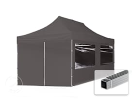 10x20 ft PES 700 Pop-Up Canopy ECONOMY Aluminum 1.3 in., incl. Sidewalls with Panorama Windows, Dark Gray 10x20 ft PES 700 Pop-Up Canopy ECONOMY Aluminum 1.3 in., incl. Sidewalls with Panorama Windows, Dark Gray