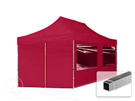 10x20 ft PES 700 Pop-Up Canopy ECONOMY Aluminum 1.3 in., incl. Sidewalls with Panorama Windows, Red 10x20 ft PES 700 Pop-Up Canopy ECONOMY Aluminum 1.3 in., incl. Sidewalls with Panorama Windows, Red