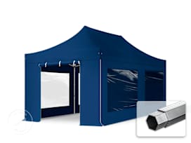 10x20 ft PES 800 Pop-Up Canopy PROFESSIONAL Aluminum 1.6 in., incl. Sidewalls with Panorama Windows, Blue 10x20 ft PES 800 Pop-Up Canopy PROFESSIONAL Aluminum 1.6 in., incl. Sidewalls with Panorama Windows, Blue