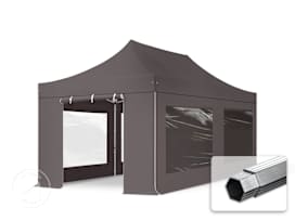10x20 ft PES 800 Pop-Up Canopy PROFESSIONAL Aluminum 1.6 in., incl. Sidewalls with Panorama Windows, Dark Gray 10x20 ft PES 800 Pop-Up Canopy PROFESSIONAL Aluminum 1.6 in., incl. Sidewalls with Panorama Windows, Dark Gray