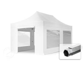 10x20 ft PES 800 Pop-Up Canopy PROFESSIONAL Aluminum 1.6 in., incl. Sidewalls with Panorama Windows, White