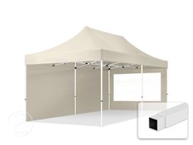 10x20 ft PES 700 Pop-Up Canopy ECONOMY Steel 1.2 in., incl. Sidewalls with Panorama Windows, Cream 10x20 ft PES 700 Pop-Up Canopy ECONOMY Steel 1.2 in., incl. Sidewalls with Panorama Windows, Cream