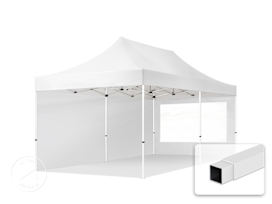10x20 ft PES 700 Pop-Up Canopy ECONOMY Steel 1.2 in., incl. Sidewalls with Panorama Windows, White