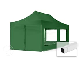 10x20 ft PES 700 Pop-Up Canopy ECONOMY Steel 1.2 in., incl. Sidewalls with Panorama Windows, Dark Green 10x20 ft PES 700 Pop-Up Canopy ECONOMY Steel 1.2 in., incl. Sidewalls with Panorama Windows, Dark Green