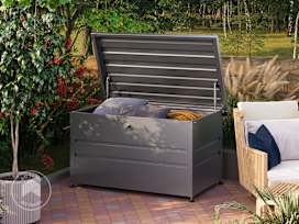 DAVID 160 Gallon Metal Deck Box, Anthracite Gray