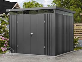 7.9 x 7.9 ft Storage Shed, Anthracite Gray