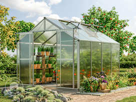 TOPAS 7.4 x 8.5 ft Greenhouse, 6mm Twin-Wall Polycarbonate Panels