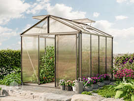ISA 7.7 x 10.2 ft Greenhouse, 8mm Twin-Wall Polycarbonate Panels