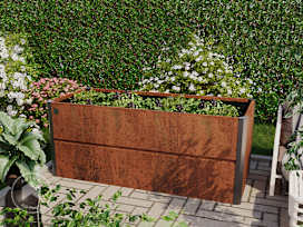 30” Tall Raised Garden Bed (2.8' x 6.6'), Corten Steel, Rust-Like Finish