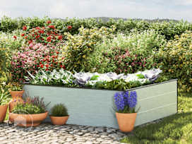 16” Tall Raised Garden Bed (3.9' x 3.9'), Anodized Aluminum 